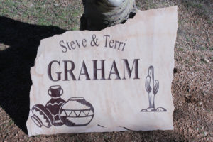 personalized flagstone sign